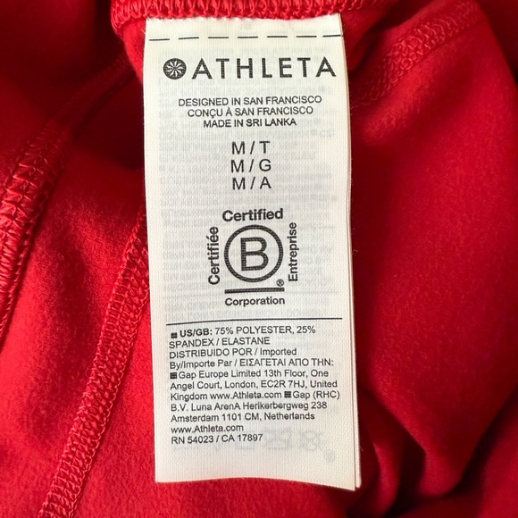 NWT Athleta Rainier Tight Clover Berry Red Size M - Picture 14 of 15